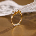 2 CT Emerald Pave Moissanite Engagement Ring