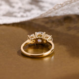 2 CT Emerald Pave Moissanite Engagement Ring