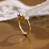 2 CT Emerald Pave Moissanite Engagement Ring