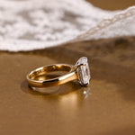 2 CT Emerald Pave Moissanite Engagement Ring