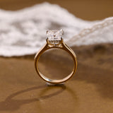 2 CT Emerald Pave Moissanite Engagement Ring