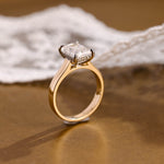 2 CT Emerald Pave Moissanite Engagement Ring