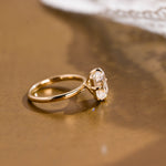 2 CT Emerald Pave Moissanite Engagement Ring