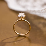 2 CT Emerald Pave Moissanite Engagement Ring