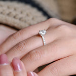 2 CT Emerald Pave Moissanite Engagement Ring