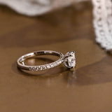 2 CT Emerald Pave Moissanite Engagement Ring