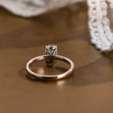2 CT Emerald Pave Moissanite Engagement Ring