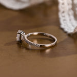 2 CT Emerald Pave Moissanite Engagement Ring