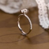2 CT Emerald Pave Moissanite Engagement Ring