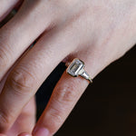 2 CT Emerald Pave Moissanite Engagement Ring