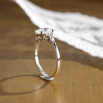 2 CT Emerald Pave Moissanite Engagement Ring