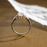 2 CT Emerald Pave Moissanite Engagement Ring