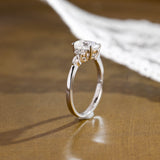 2 CT Emerald Pave Moissanite Engagement Ring