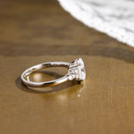 2 CT Emerald Pave Moissanite Engagement Ring