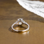 2 CT Emerald Pave Moissanite Engagement Ring