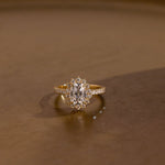 2 CT Emerald Pave Moissanite Engagement Ring