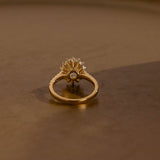2 CT Emerald Pave Moissanite Engagement Ring