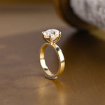 2 CT Emerald Pave Moissanite Engagement Ring
