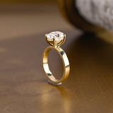 2 CT Emerald Pave Moissanite Engagement Ring