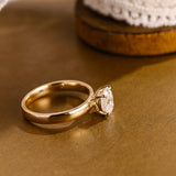 2 CT Emerald Pave Moissanite Engagement Ring