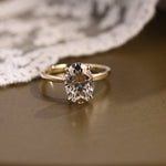 2 CT Emerald Pave Moissanite Engagement Ring