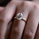 2 CT Emerald Pave Moissanite Engagement Ring