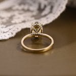 2 CT Emerald Pave Moissanite Engagement Ring