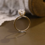 2 CT Emerald Pave Moissanite Engagement Ring