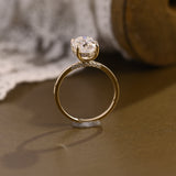 2 CT Emerald Pave Moissanite Engagement Ring