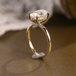 2 CT Emerald Pave Moissanite Engagement Ring