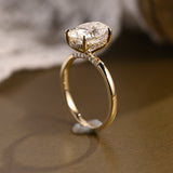 2 CT Emerald Pave Moissanite Engagement Ring