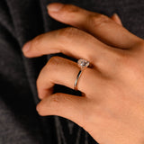 2 CT Emerald Pave Moissanite Engagement Ring