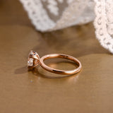 2 CT Emerald Pave Moissanite Engagement Ring