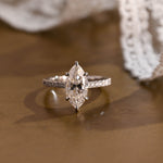 2 CT Emerald Pave Moissanite Engagement Ring
