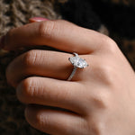 2 CT Emerald Pave Moissanite Engagement Ring