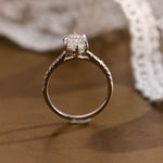 2 CT Emerald Pave Moissanite Engagement Ring