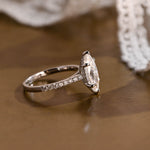2 CT Emerald Pave Moissanite Engagement Ring