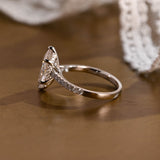 2 CT Emerald Pave Moissanite Engagement Ring