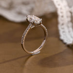 2 CT Emerald Pave Moissanite Engagement Ring