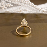 2 CT Emerald Pave Moissanite Engagement Ring