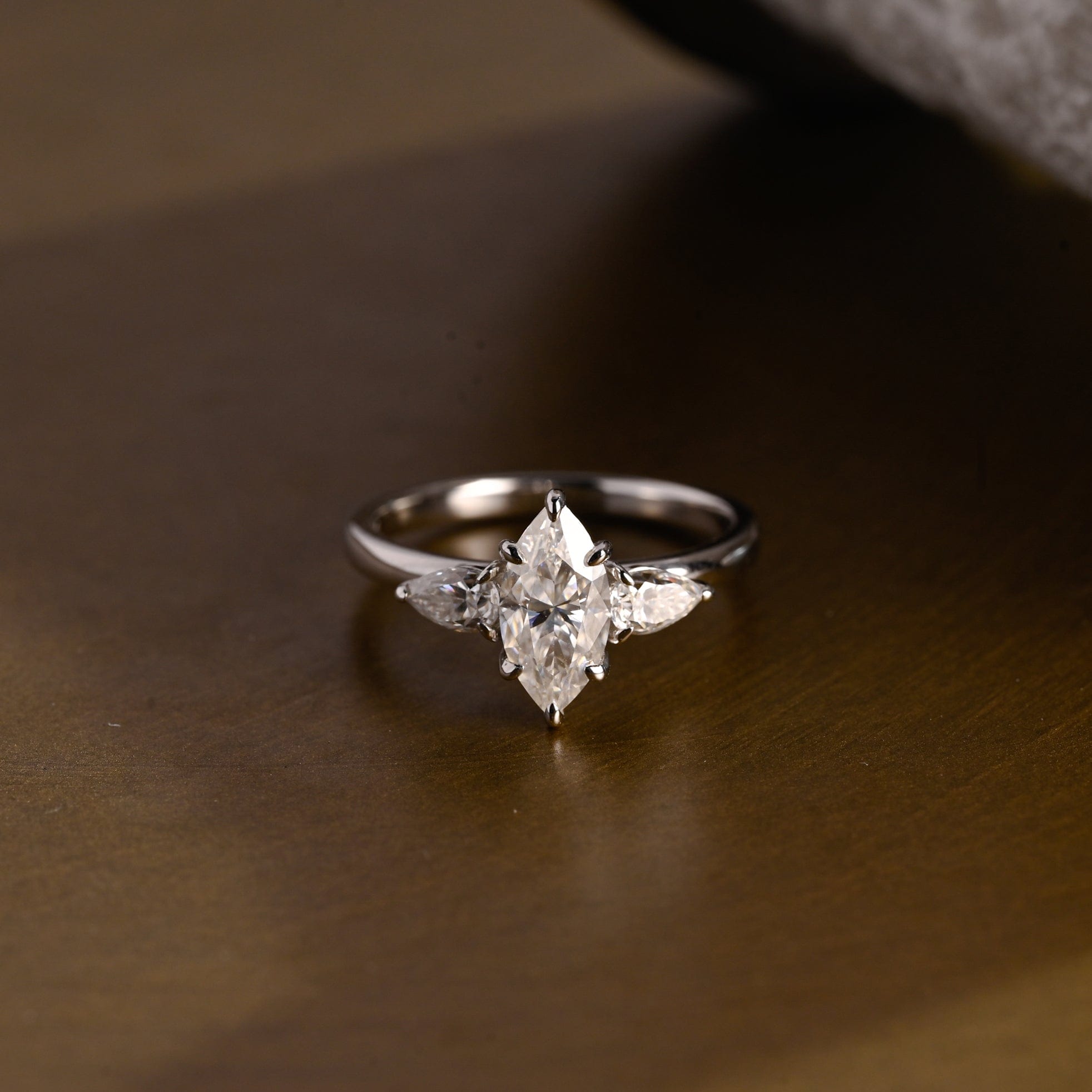 2 CT Emerald Pave Moissanite Engagement Ring