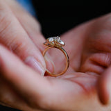 2 CT Emerald Pave Moissanite Engagement Ring