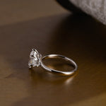 2 CT Emerald Pave Moissanite Engagement Ring