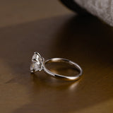 2 CT Emerald Pave Moissanite Engagement Ring