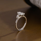 2 CT Emerald Pave Moissanite Engagement Ring