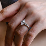 2 CT Emerald Pave Moissanite Engagement Ring