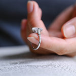 2 CT Emerald Pave Moissanite Engagement Ring