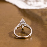2 CT Emerald Pave Moissanite Engagement Ring