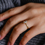 2 CT Emerald Pave Moissanite Engagement Ring