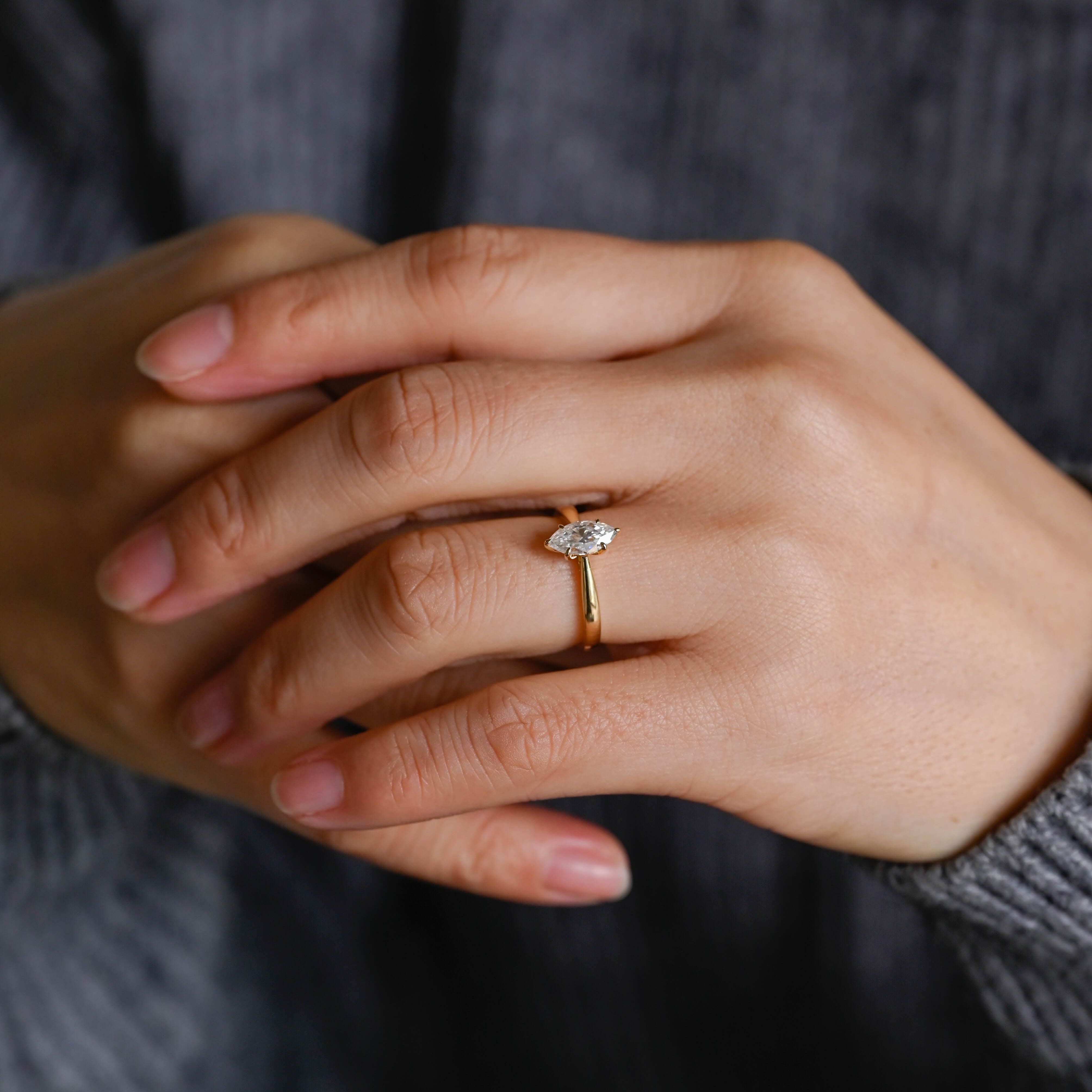 2 CT Emerald Pave Moissanite Engagement Ring